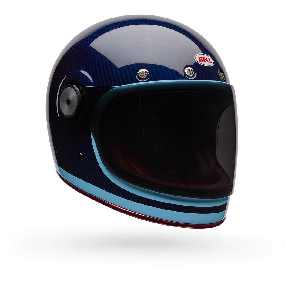 Casco Moto Integrale Custom Bell BULLITT GT CARBON LANE Blu