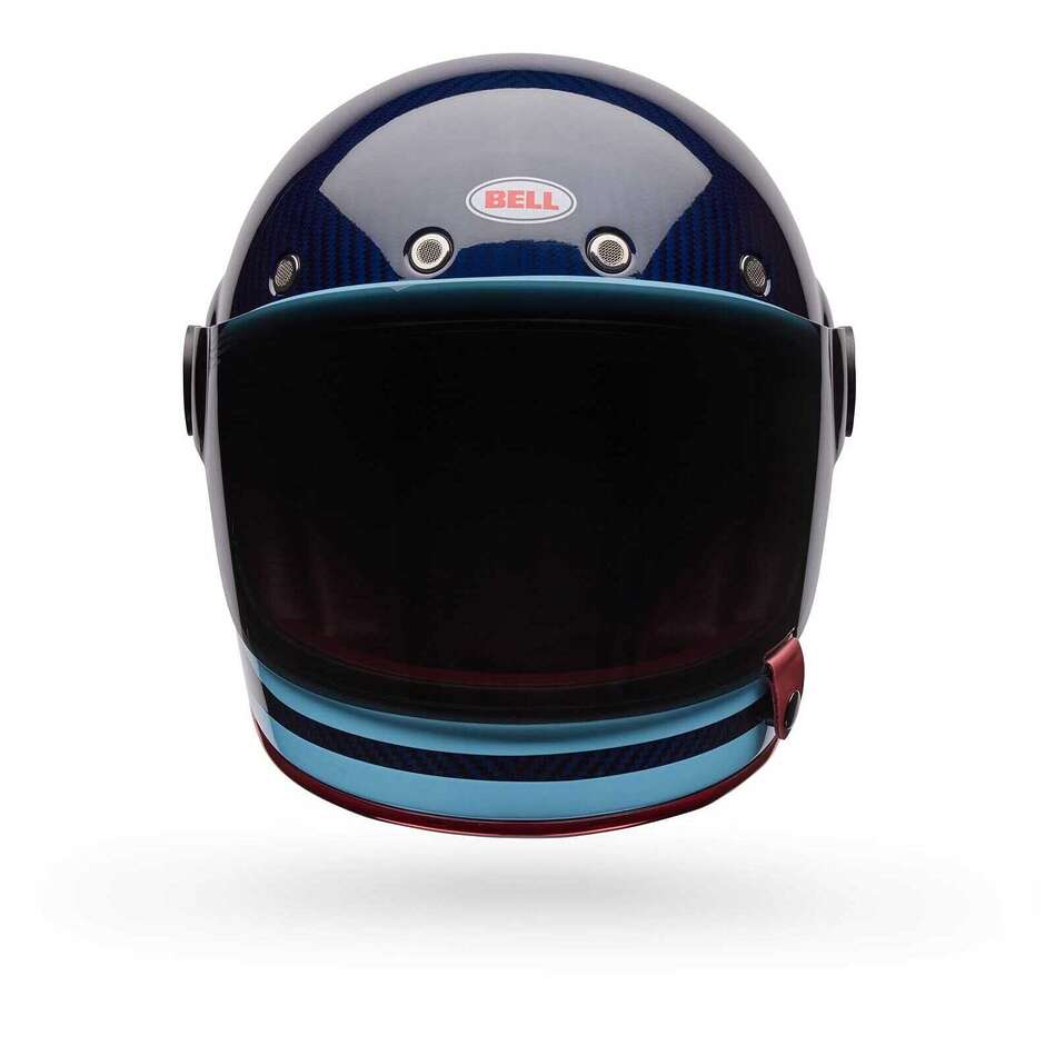 Casco Moto Integrale Custom Bell BULLITT GT CARBON LANE Blu