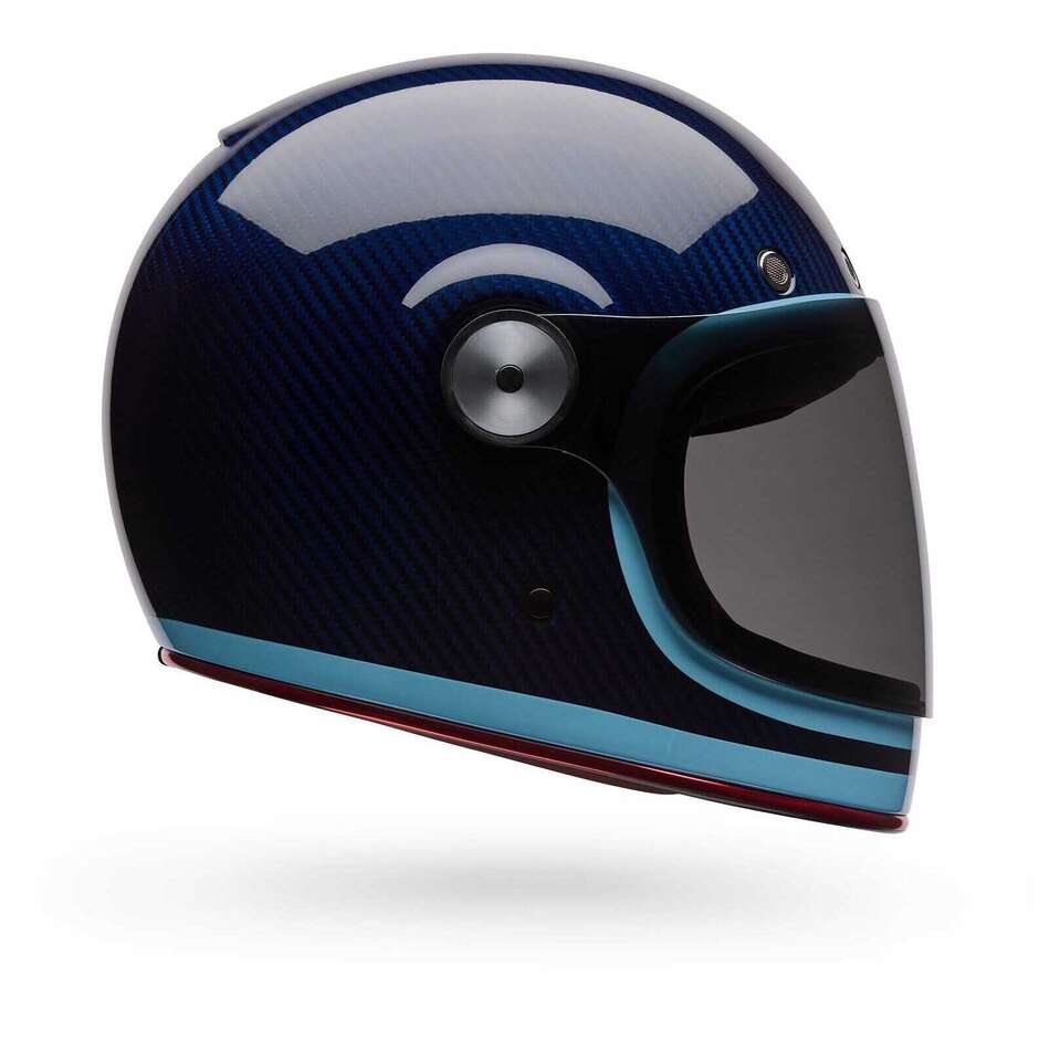 Casco Moto Integrale Custom Bell BULLITT GT CARBON LANE Blu