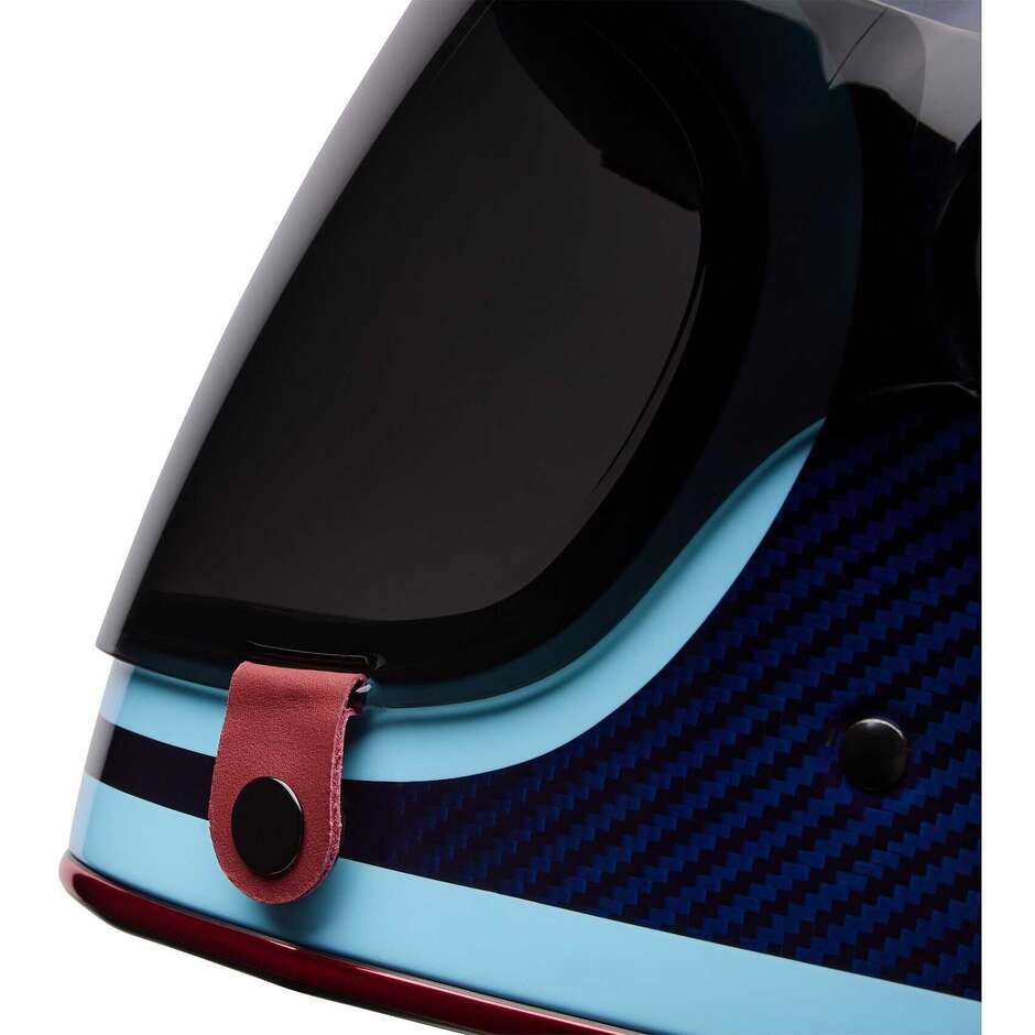 Casco Moto Integrale Custom Bell BULLITT GT CARBON LANE Blu
