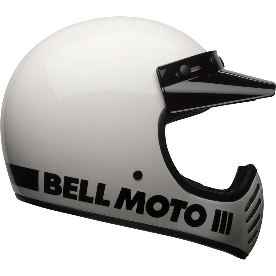 Casco Moto Integrale Custom Bell MOTO-3 CLASSIC Bianco