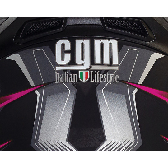 Casco Moto Integrale Doppia Visiera CGM 316G MACH 2 Fucsia Fluo Opaco