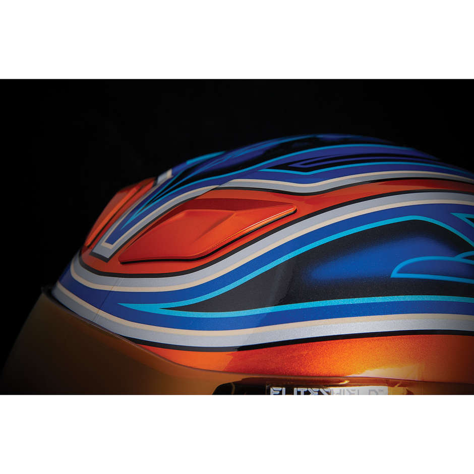 Casco Moto Integrale Doppia Visiera Icon AIRFLITE El Centro Blu