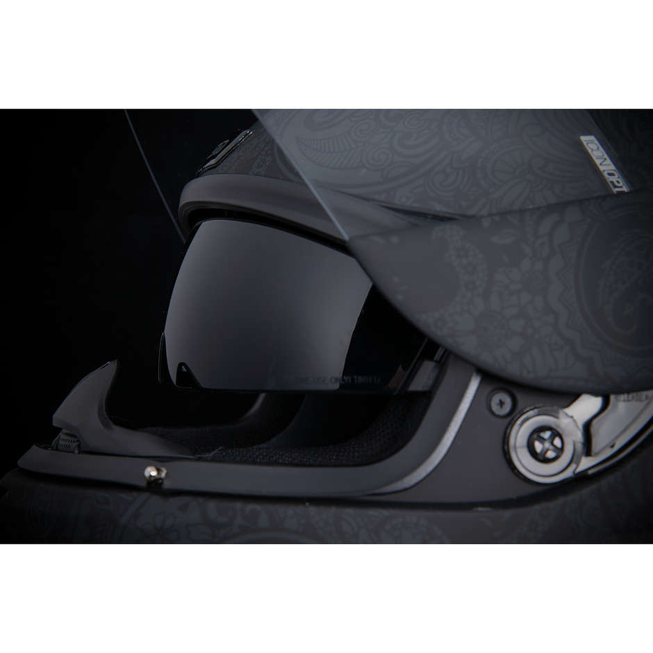Casco Moto Integrale Doppia Visiera Icon AIRFORM Chantilly Black