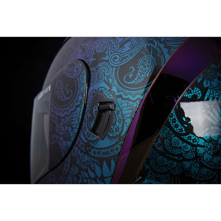 Casco Moto Integrale Doppia Visiera Icon AIRFORM Chantilly Opal Blu
