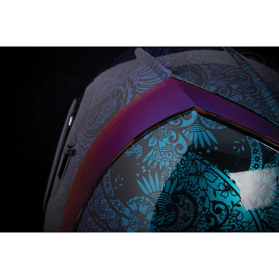 Casco Moto Integrale Doppia Visiera Icon AIRFORM Chantilly Opal Blu