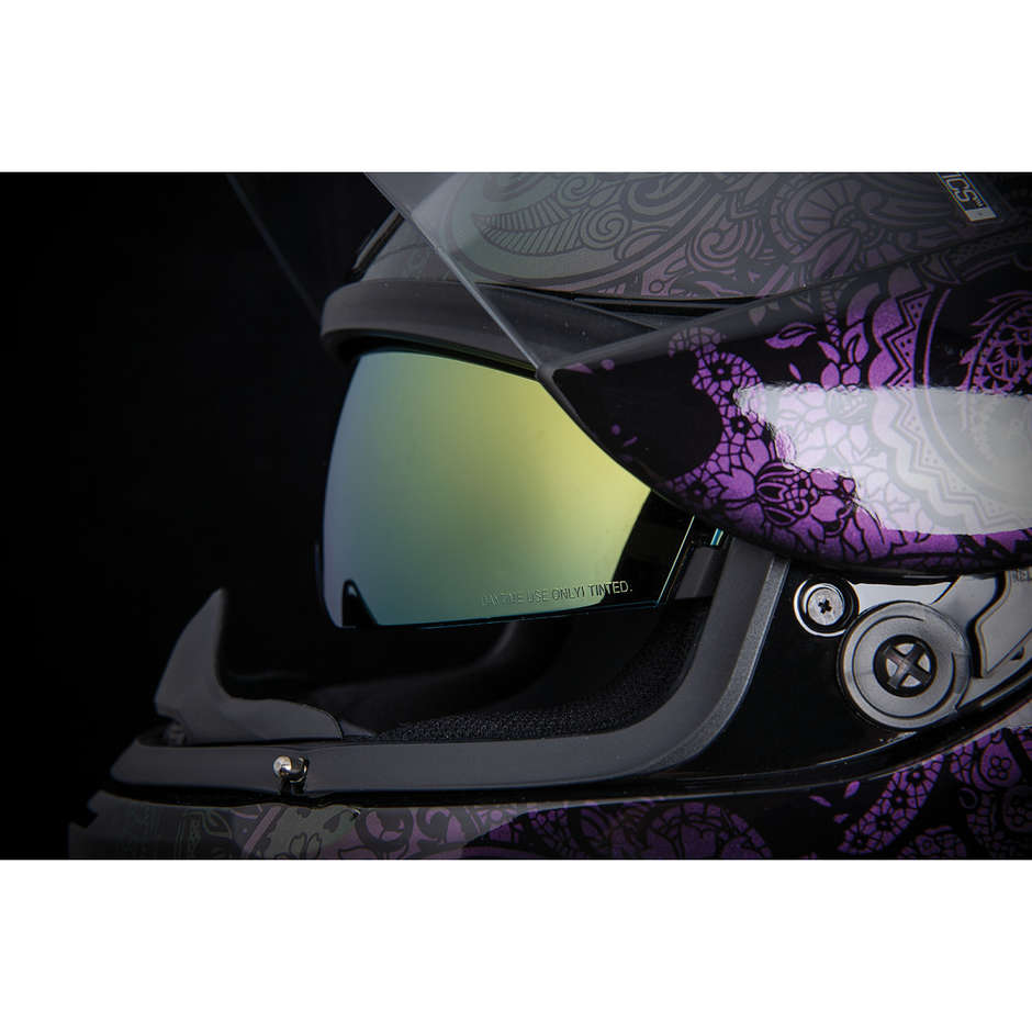 Casco Moto Integrale Doppia Visiera Icon AIRFORM Chantilly Opal Purple