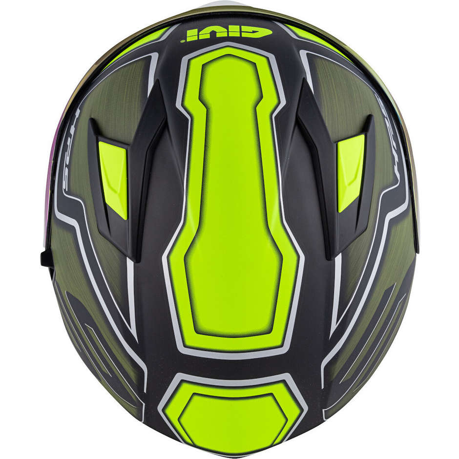 Casco Moto Integrale Givi 50.6 Sport Deep Verde Opaco Giallo Fluo Doppia Visiera