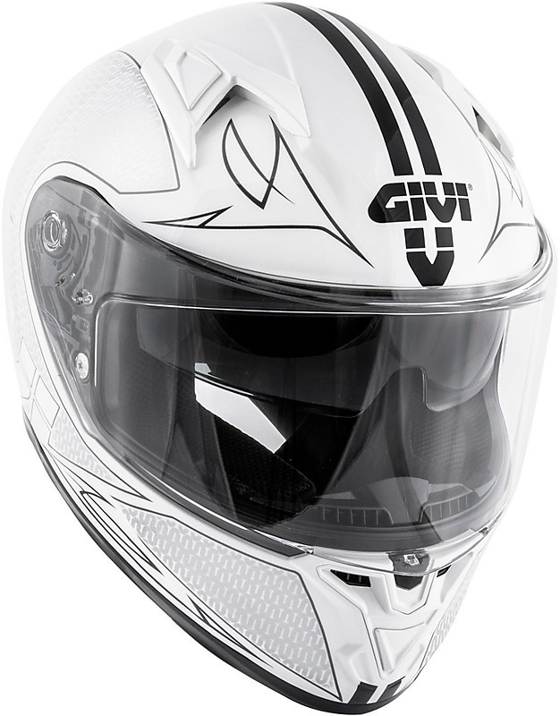 Casco Moto Integrale Givi 50.6 STOCCARDA SPLINTER Bianco Nero Lucido  Vendita Online - Outletmoto.eu