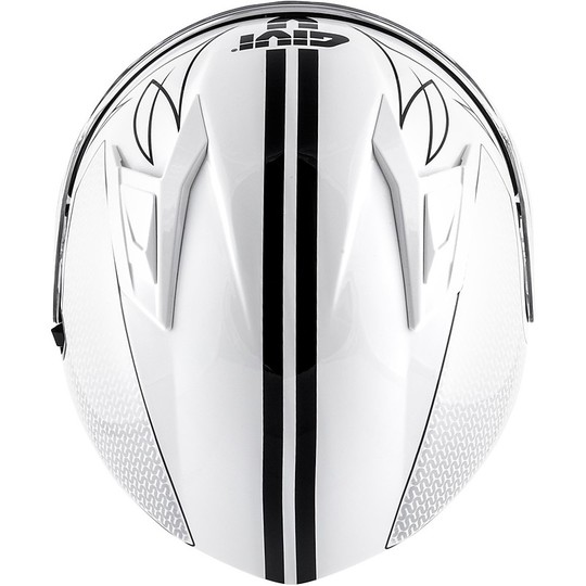 Casco Moto Integrale Givi 50.6 STOCCARDA SPLINTER Bianco Nero Lucido