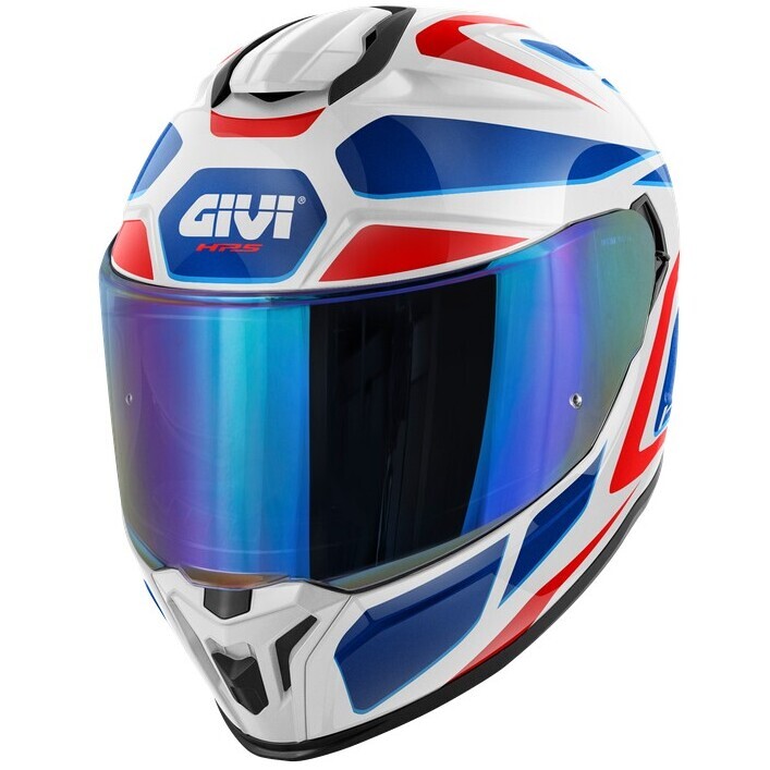 Casco Moto Integrale 55.1 ZEPHIR Bianco Rosso Blu Metal taglia M