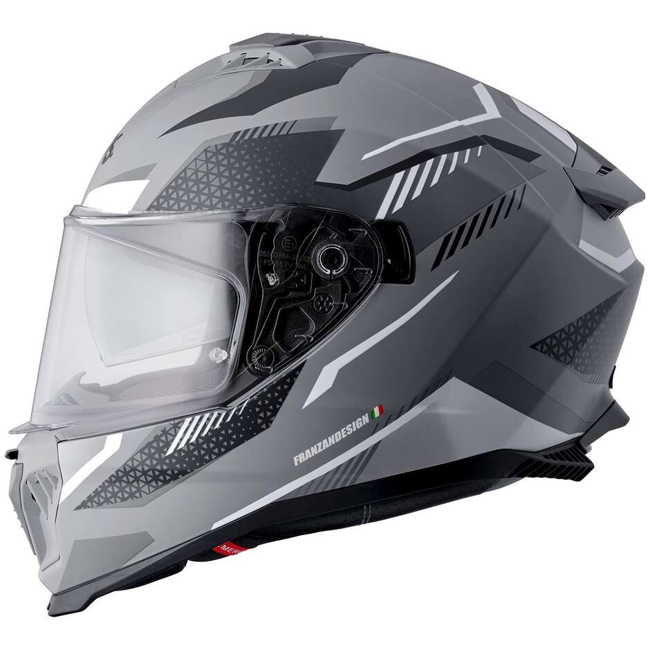 Casco Moto Integrale GMS Gelero grigio opaco grigio