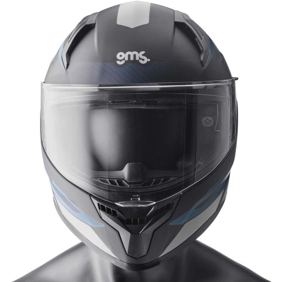 Casco Moto Integrale Gms Velox Graphic Nero Opaco 