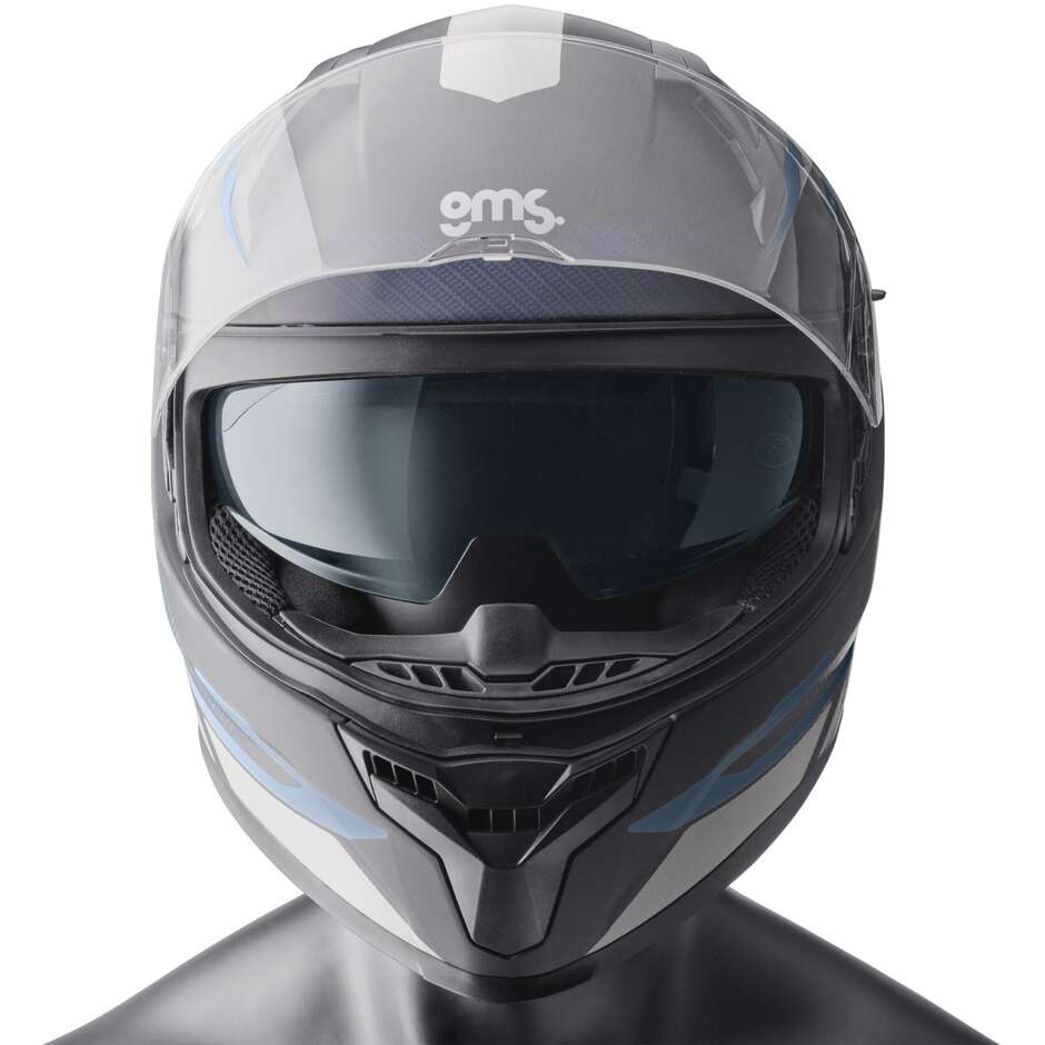 Casco Moto Integrale Gms Velox Graphic Nero Opaco 