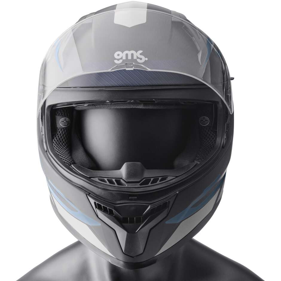 Casco Moto Integrale Gms Velox Graphic Nero Opaco 