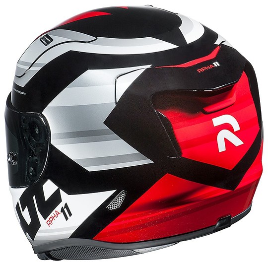 Casco Moto Integrale Hjc RPHA 11 Naxos MC1 Bianco Rosso