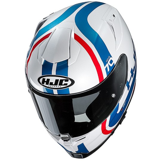 Casco moto Integrale Hjc RPHA 70 doppia Visiera Gaon MC21 Bianco Blu