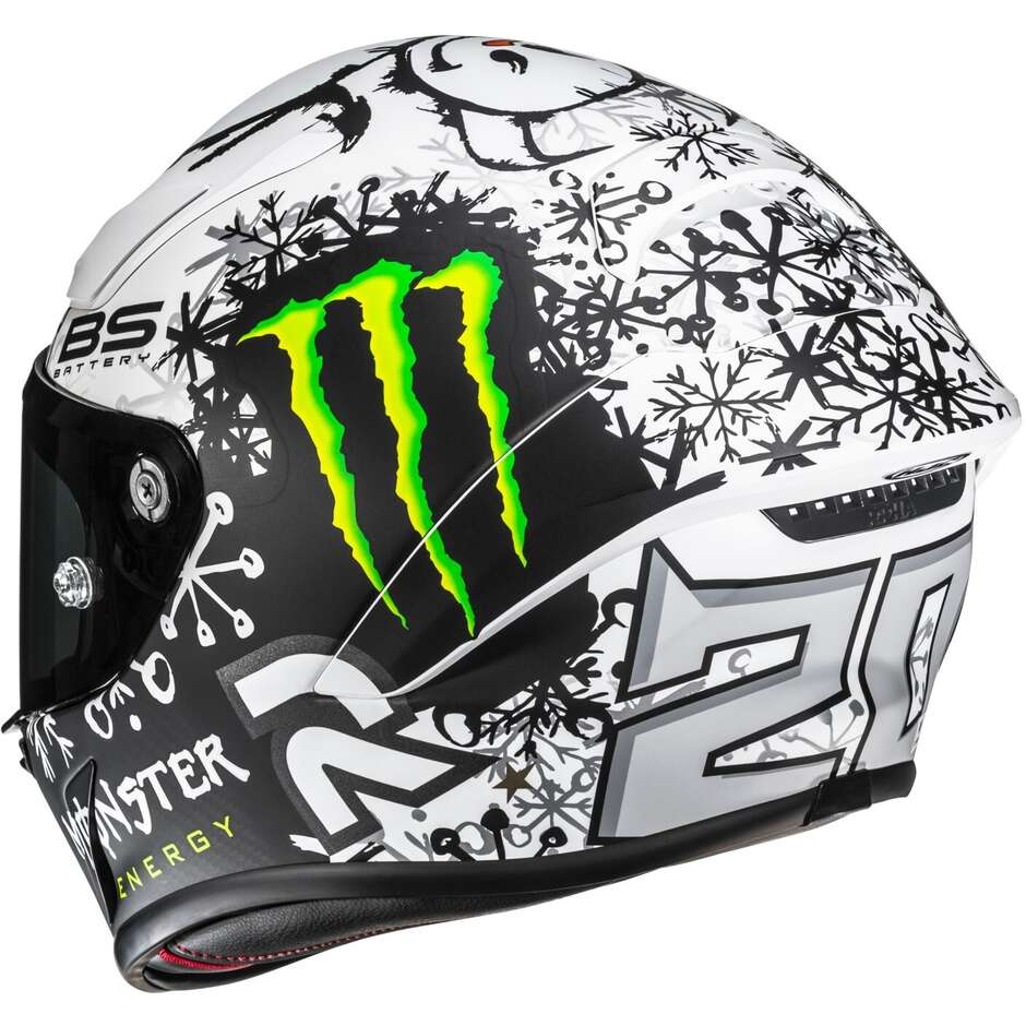 Casco Moto Integrale Hjc RPHA1 V2 CARBON SNOW DIABLO MC10SF