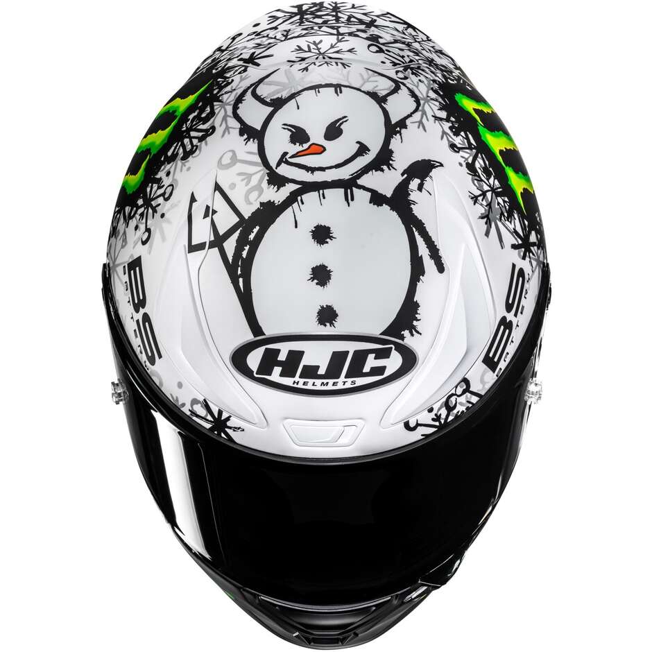 Casco Moto Integrale Hjc RPHA1 V2 CARBON SNOW DIABLO MC10SF