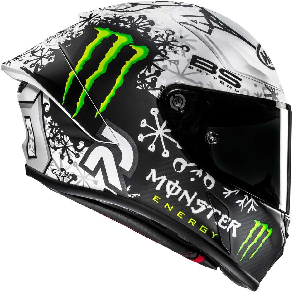 Casco Moto Integrale Hjc RPHA1 V2 CARBON SNOW DIABLO MC10SF