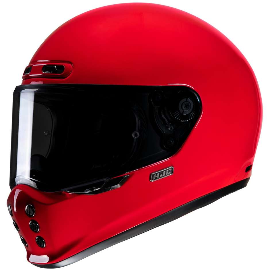 Casco Moto Integrale Hjc V10 Deep Rosso