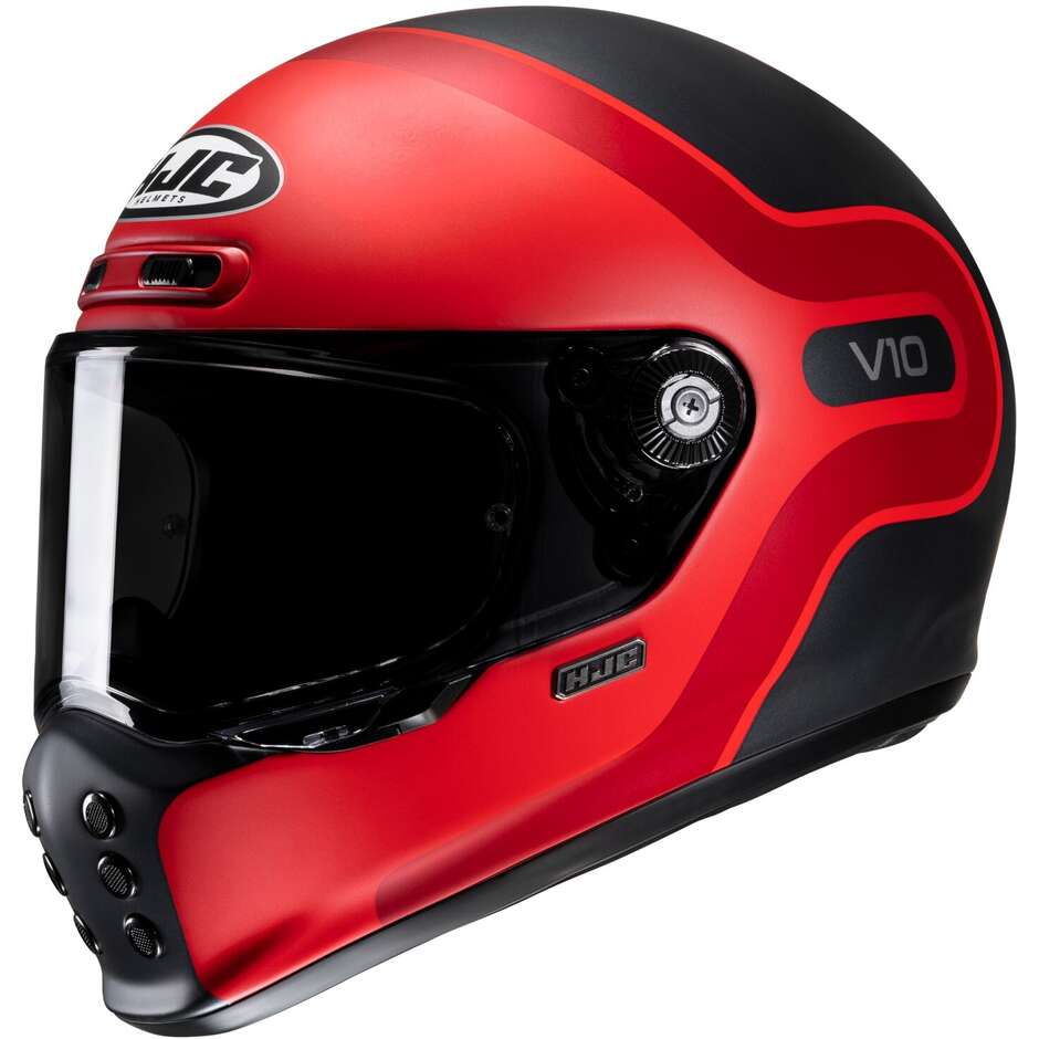 Casco Moto Integrale V10 GRAPE MC1SF Nero Opaco Rosso taglia XS