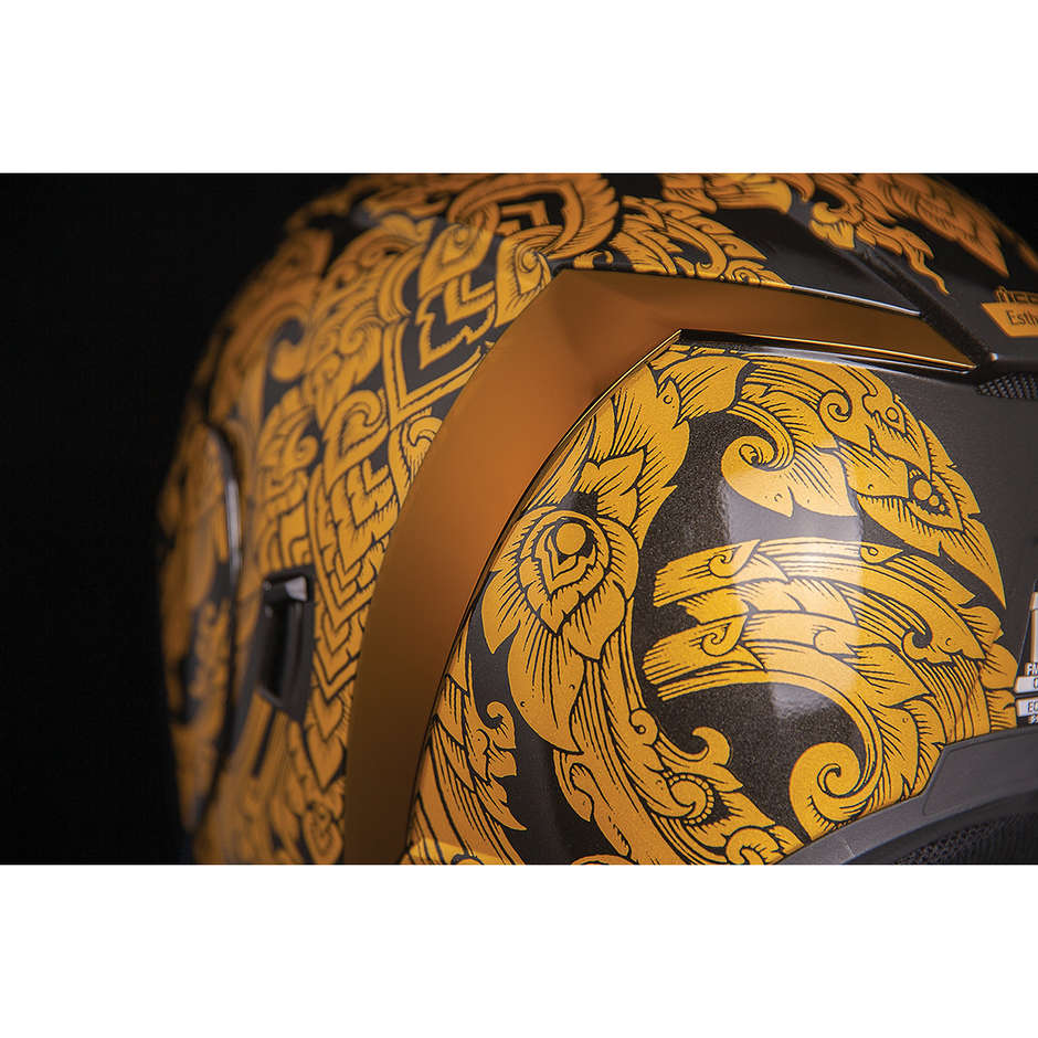 Casco Moto Integrale Icon AIRFORM ESTHETIQUE Oro