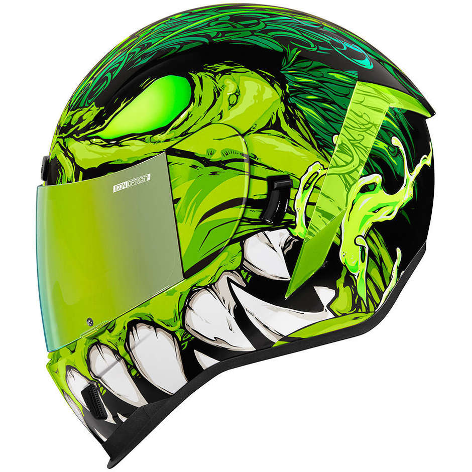 Casco Moto Integrale Icon AIRFORM MANIK´R Verde