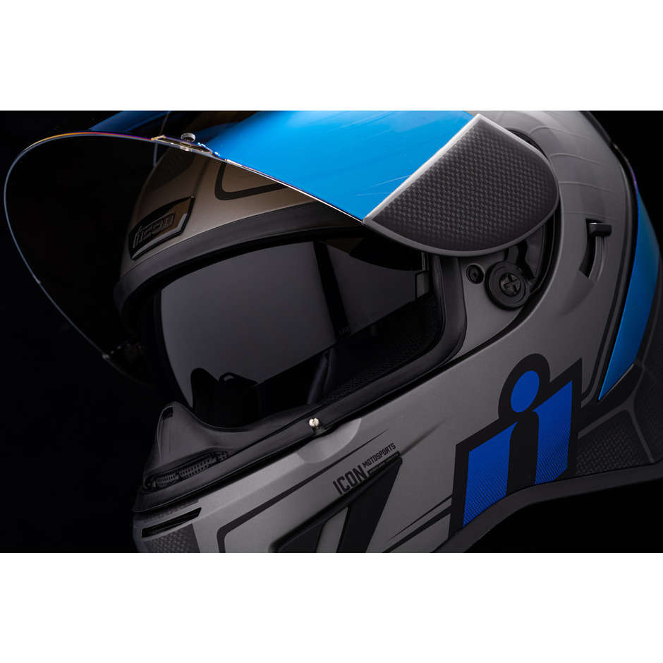 Casco Moto Integrale Icon AIRFORM Resurgent Blu