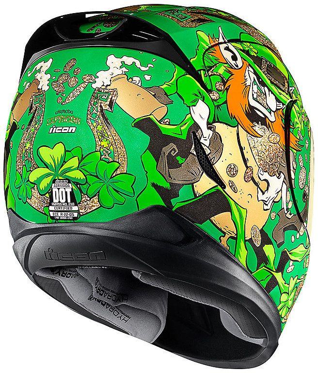 icon airmada leprechaun helmet Airflite GP23 Motorcycle - Injection Moulded Polycarbonate Shell Injection Moulded Polycarbonate Shell in 3 Sizes Quick Motorcycle Helmets Full Face Icon