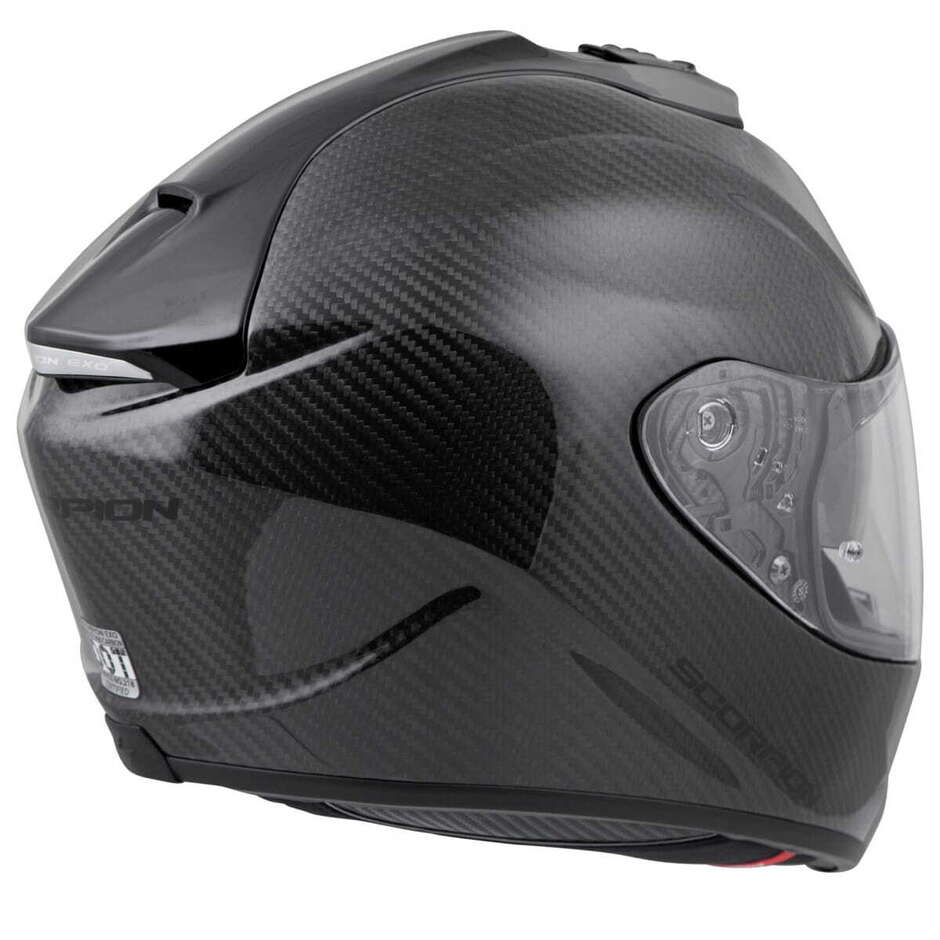 Casco Moto Integrale In Carbonio Scorpion EXO-1400 EVO 2 CARBON AIR Solid Nero Lucido