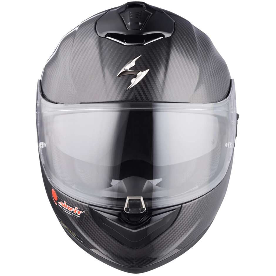 Casco Moto Integrale In Carbonio Scorpion EXO-1400 EVO 2 CARBON AIR  Solid Nero Opaco