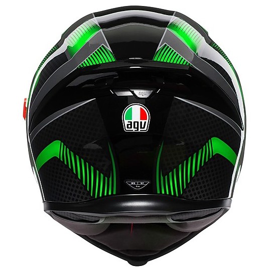 Casco Moto Integrale in Fibra AGV K-5 S Multi HURRICANE 2.0 Nero Verde