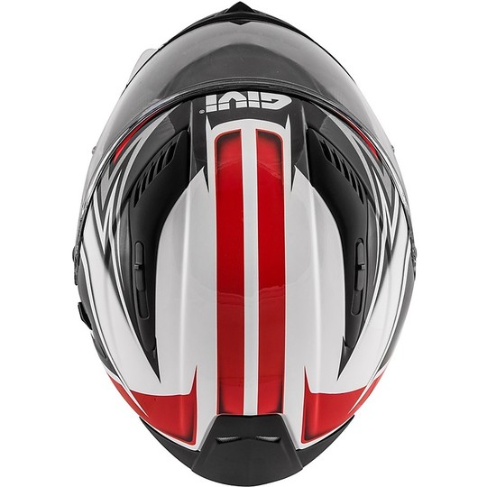 Casco Moto Integrale in Fibra Givi 40.5 X-FIBER GP Bianco Rosso Nero