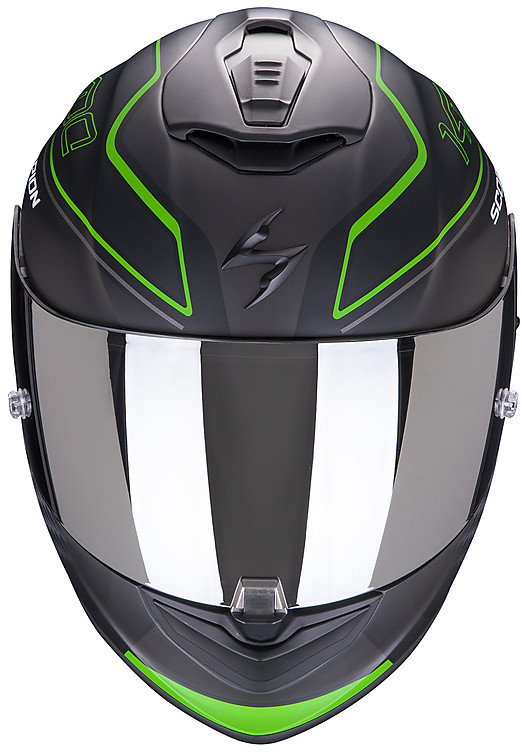 Casco Moto Integrale In Fibra Scorpion EXO 1400 Air GALAXY Nero Opaco Verde  Vendita Online - Outletmoto.eu