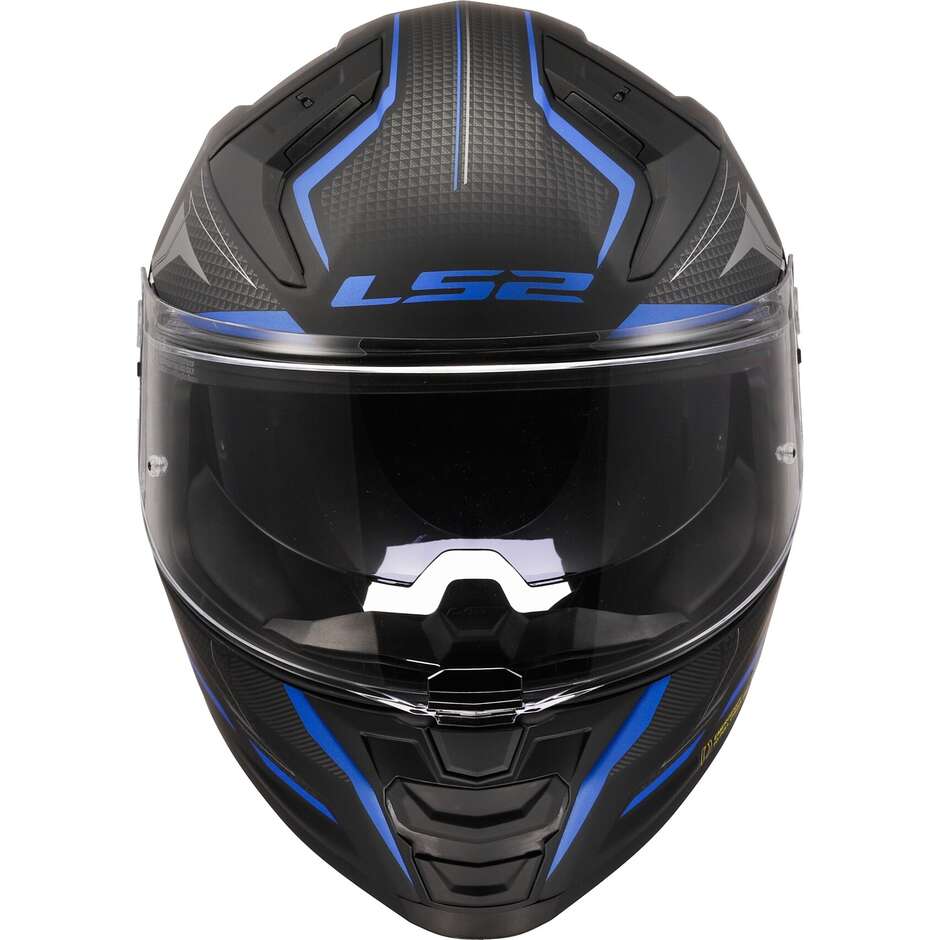 Casco Moto Integrale In HPFC Ls2 FF811 VECTOR II ALIZER Nero Opaco Blu Metal