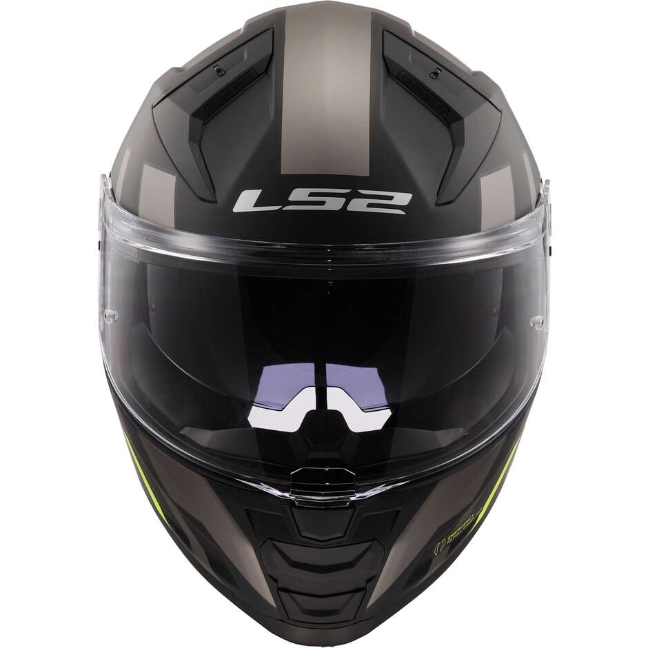 Casco Moto Integrale In HPFC Ls2 FF811 VECTOR II TRON Nero Opaco Giallo Fluo