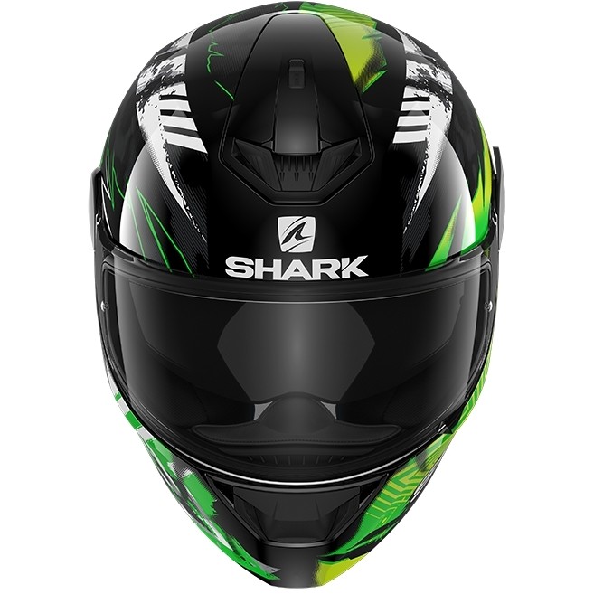 Casco Moto Integrale In Shark D-SKWAL 2 PENXA Nero Verde Giallo