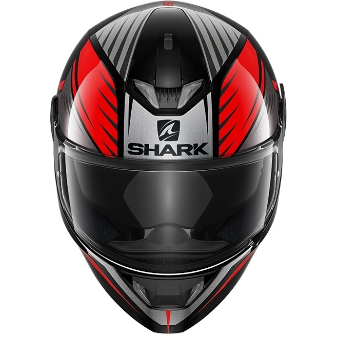 Casco Moto Integrale In Shark SKWAL 2 HALLDER Nero Rosso Antracite