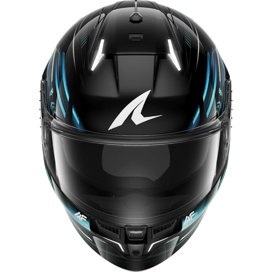 Casco Moto Integrale In Shark SKWAL i3 LIGHT-BLUR Nero Blu Verde