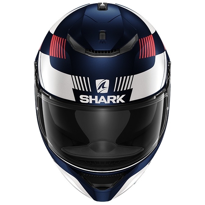 Casco Moto Integrale In Shark SPARTAN 1.2 STRAD Blu  Bianco Rosso Opaco