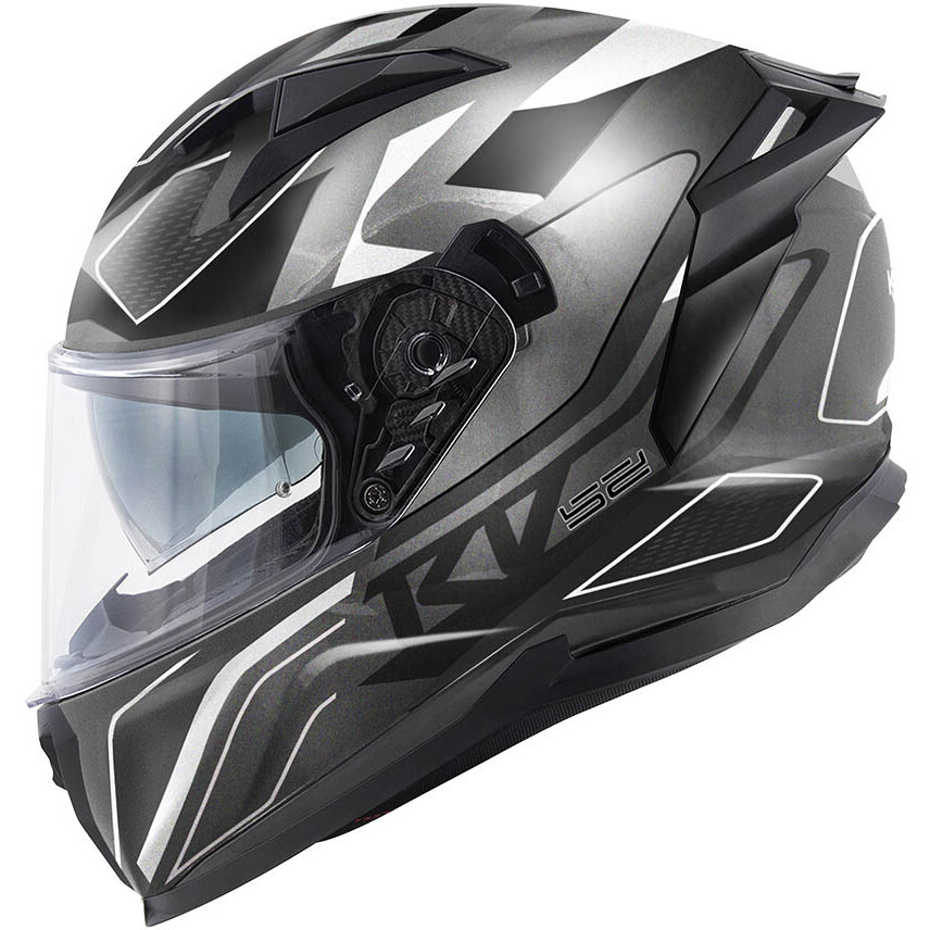 Casco Moto Integrale Kappa KV52 ATLANTIC Titanio Nero Silver