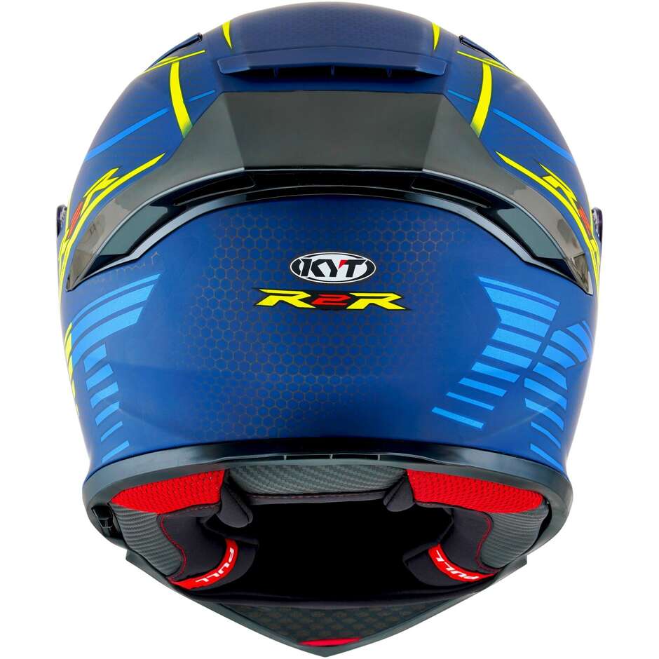Casco Moto Integrale KYT R2R CONCEPT Opaco Blu Giallo