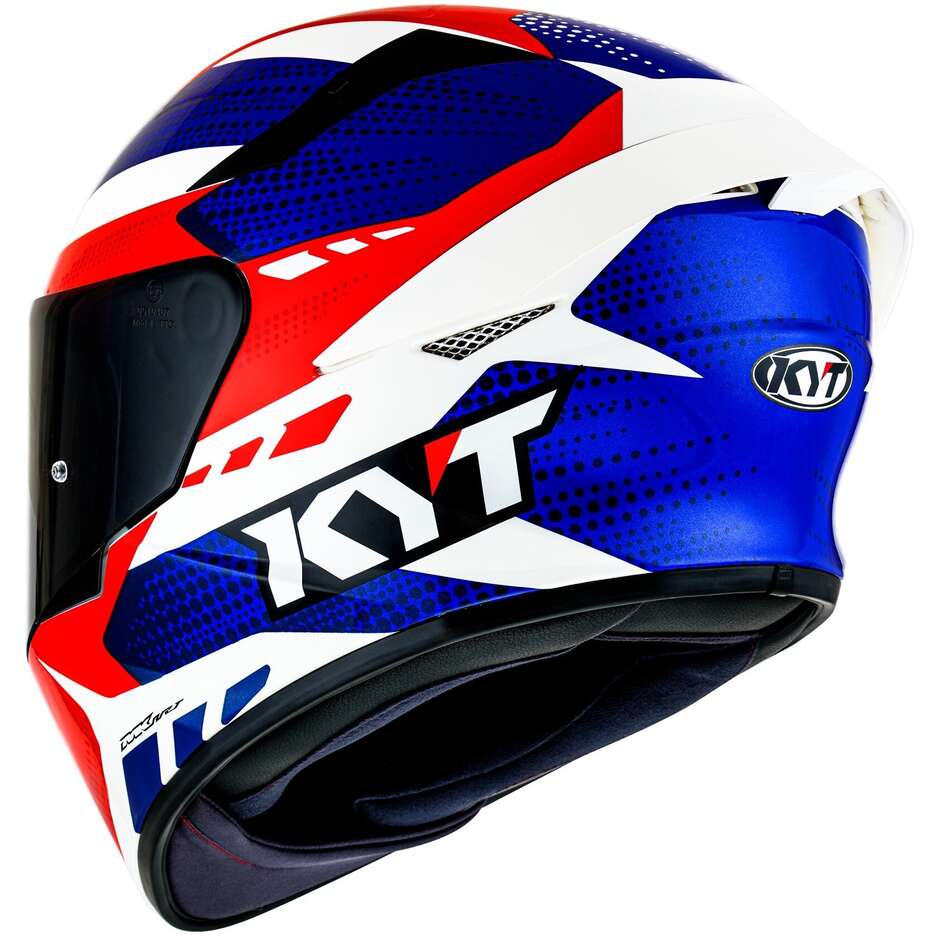 Casco Moto Integrale Kyt TT-COURSE GEAR BLUE Rosso