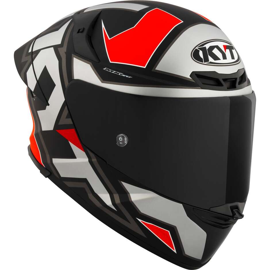 Casco Moto Integrale Kyt TT-REVO ELECTRON Grigio Opaco Rosso 