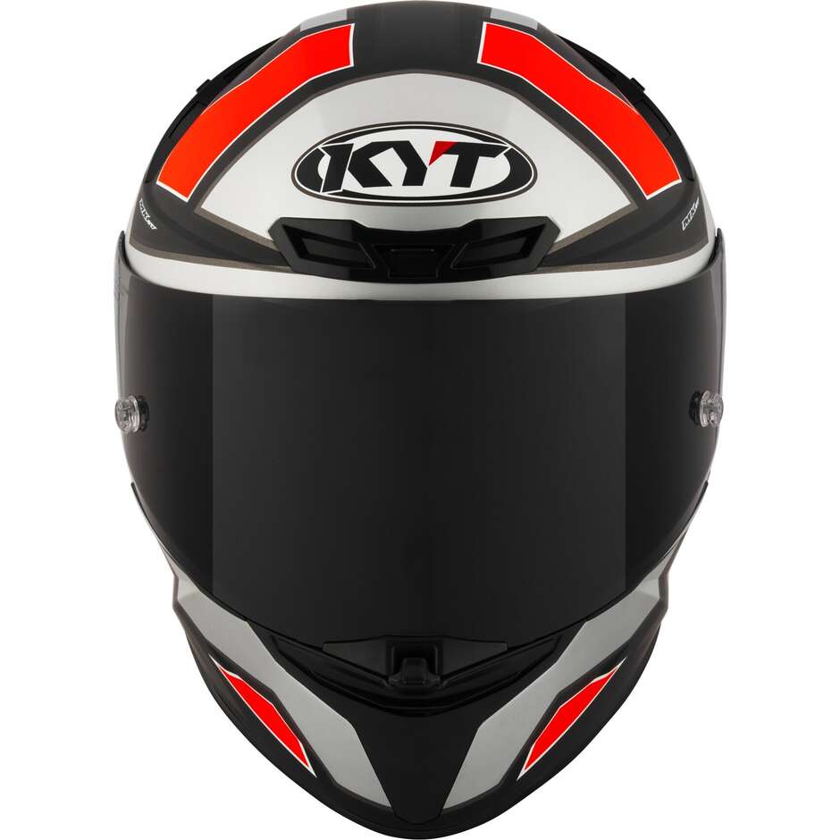 Casco Moto Integrale Kyt TT-REVO ELECTRON Grigio Opaco Rosso 