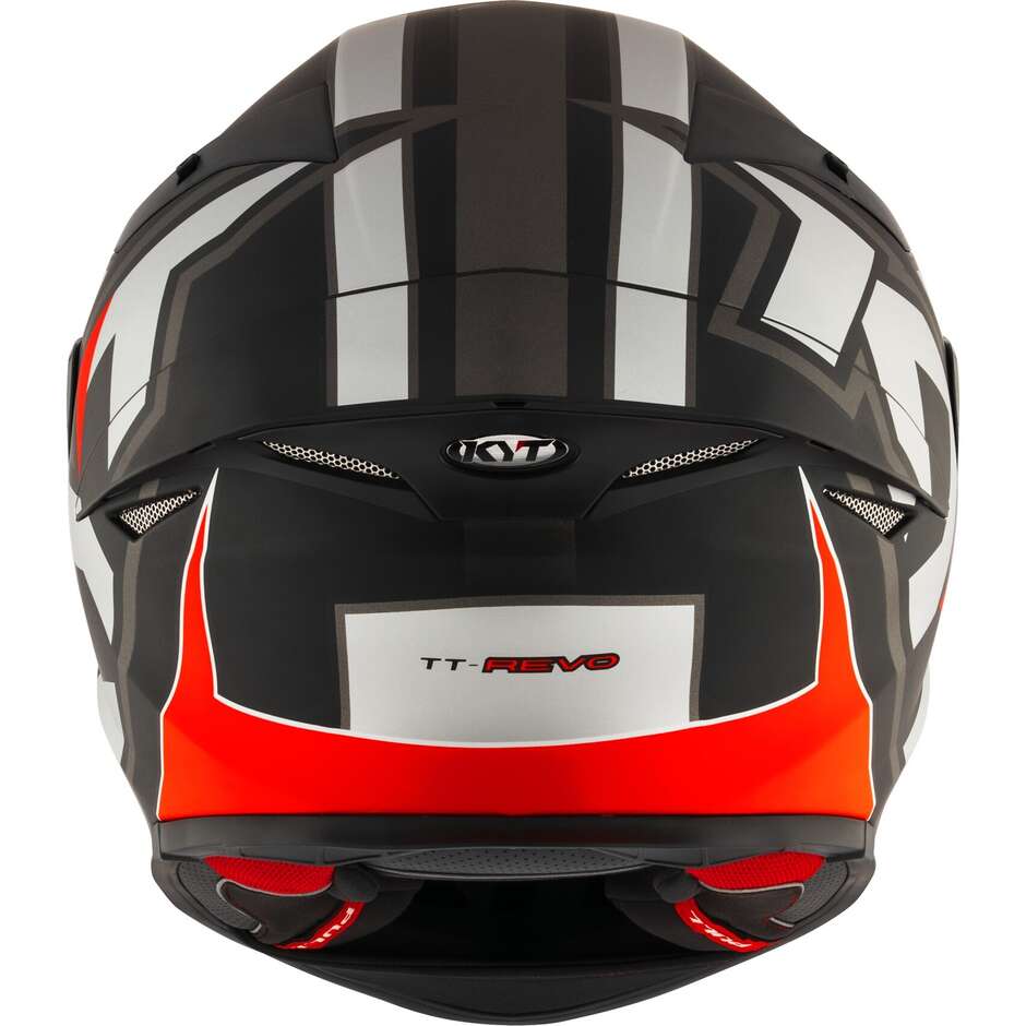 Casco Moto Integrale Kyt TT-REVO ELECTRON Grigio Opaco Rosso 