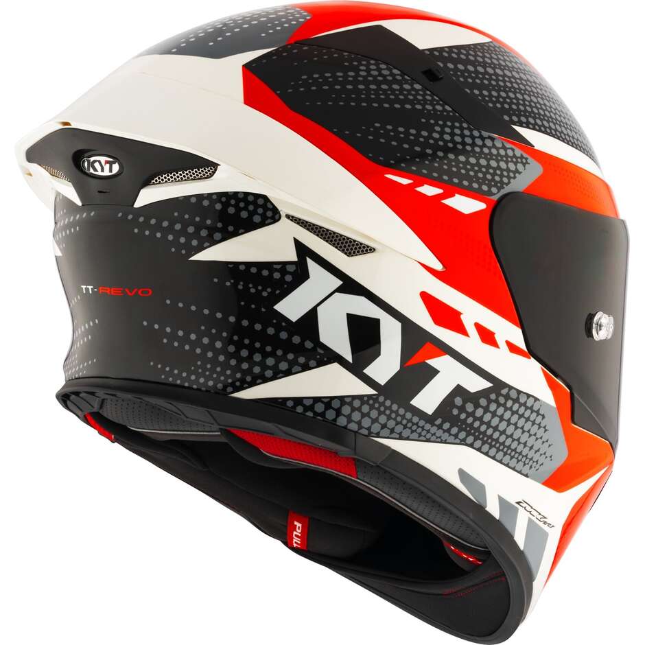 Casco Moto Integrale Kyt TT-REVO GEAR Nero Rosso