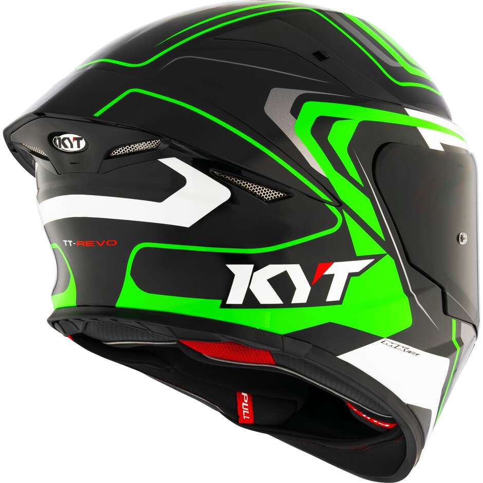 Casco Moto Integrale Kyt TT-REVO OVERTECH Nero Verde
