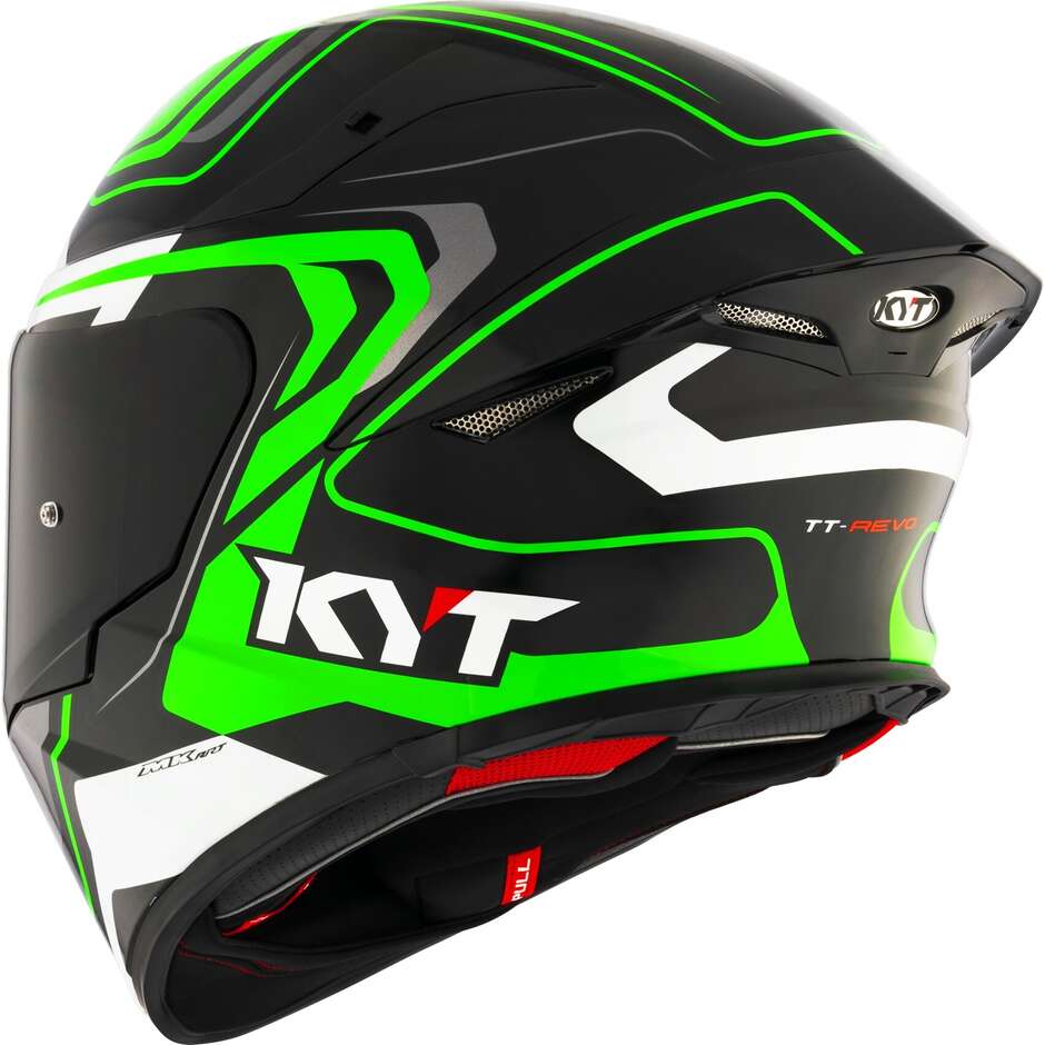 Casco Moto Integrale Kyt TT-REVO OVERTECH Nero Verde